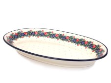 Platten Oval 45 cm   Blumenkranz