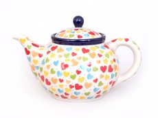 Teapot 1,2 l (40 oz)   Colorful Hearts UNIKAT