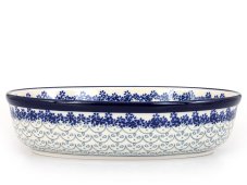Auflaufform oval 24 cm   Weisse Spitze
