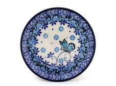 Teabag Plate 10 cm (4")   Butterfly on Straw
