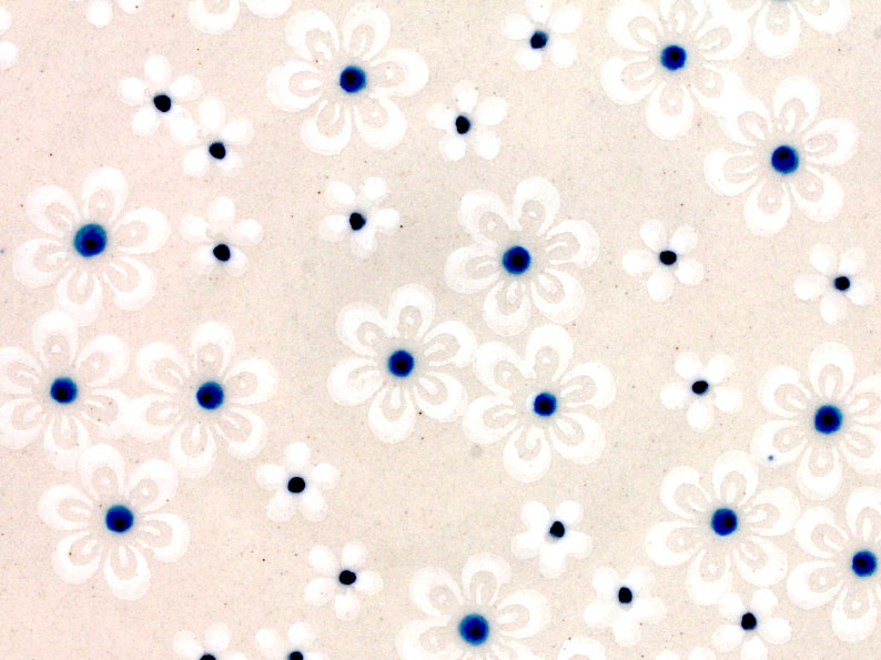 Shallow Plate 25 cm (10")   Snow Flowers