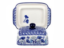 Butter Dish Blue Garden
