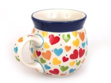 Bubble Mug 0,25 l (8 oz)   Colorful Hearts UNIKAT