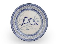 Dessertteller 21 cm   Meisen im Winter UNIKAT
