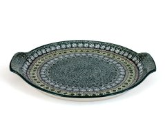 Round Platter 30 cm (12 ")   Aztec Sun green