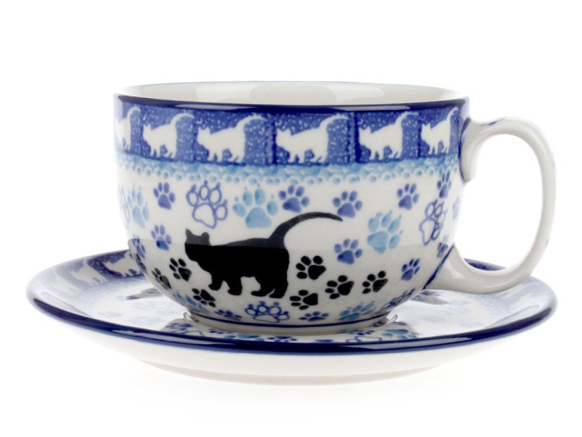 Cup with Saucer 0,35 l (13 oz)   Black Cat