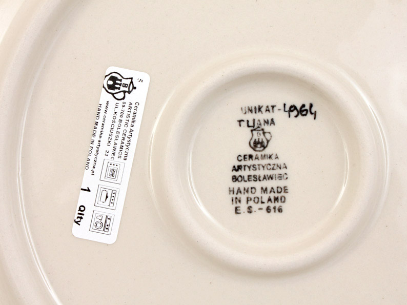 Shallow Plate 25 cm (10")   Blue Summer UNIKAT