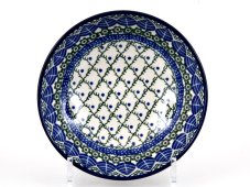 Low Bowl  17 cm (7")   Blue Leaves