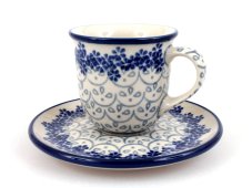 Moccatasse mit Untertasse 0,06 l   Weisse Spitze