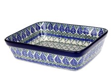 pekáč obdélník malý 24 cm Modré listy