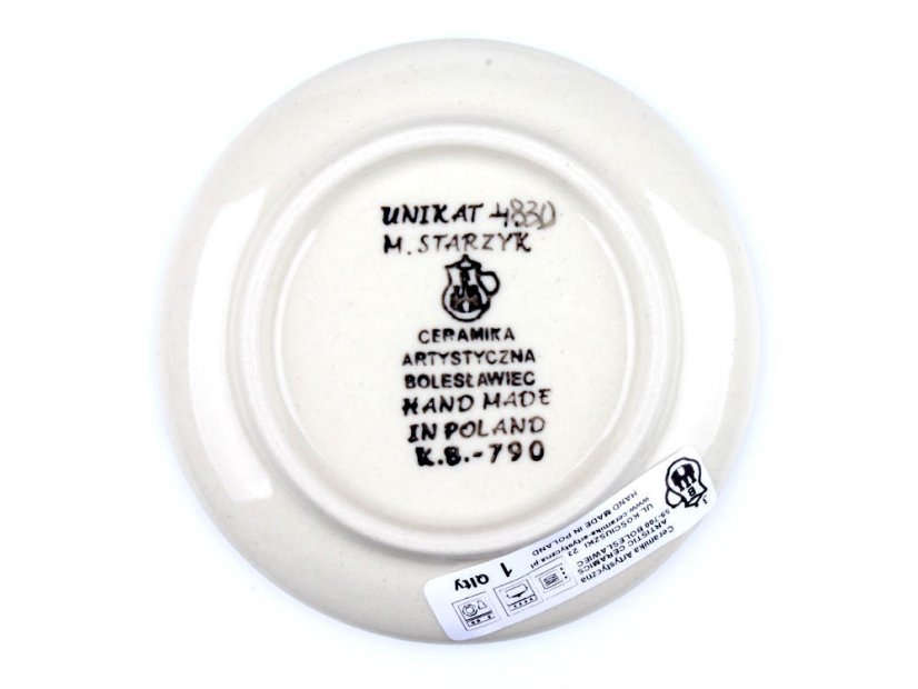 Teabag Plate 10 cm (4")   Titmouses in Winter UNIKAT