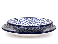 Teller 25 cm   Blue Confetti