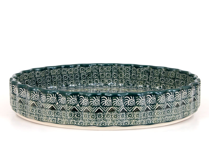 koláčová forma  28,5 cm   Aztécké slunce zelené