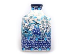 Vase eckig 13 cm   Blaue Sommer UNIKAT