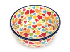 Bowl 13 cm (5")   Colorful Hearts UNIKAT