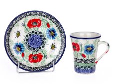 Cup with Saucer 0,13 l (4.3 oz)   Summer Flowers UNIKAT