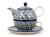 Teekanne & Tasse mit Untertasse 0,6+0,25 l   Lobelia