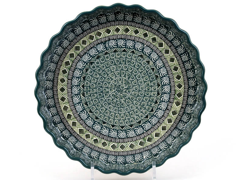 koláčová forma  28,5 cm   Aztécké slunce zelené