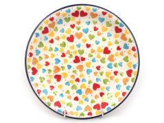 Dessert Plate 21 cm (8")   Colorful Hearts UNIKAT