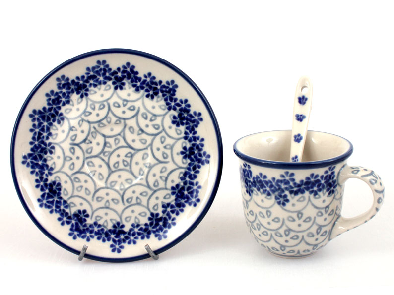 Mocca Cup with Saucer 0,06 l (2 oz)   White Lace