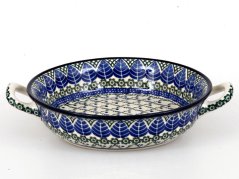 Round Baking Dish 25 cm (10")   Blue Leaves