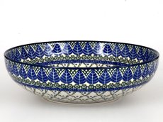 Low Bowl 27 cm (11") Blue Leaves