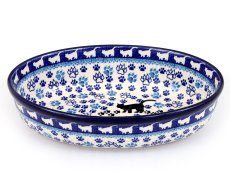 Auflaufform oval 24 cm Schwarze Katze