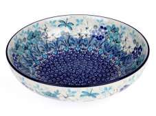 miska nízká 22 cm   Modré léto  UNIKÁT