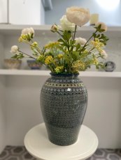 váza velká 32 cm   Aztécké slunce zelené