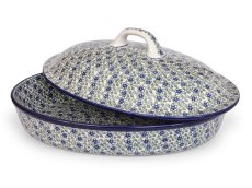 Oval Baking Dish with Lid 36 cm (14")   Lobelia