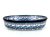 Auflaufform oval 24 cm   Blaue Rose