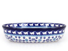Auflaufform oval 24 cm Schwarze Katze