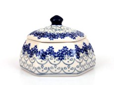 Jar with Lid 10 cm (4")   White Lace