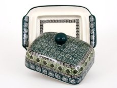 Butter Dish Aztec Sun green