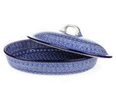 ovál s víkem 36 cm   Krajka