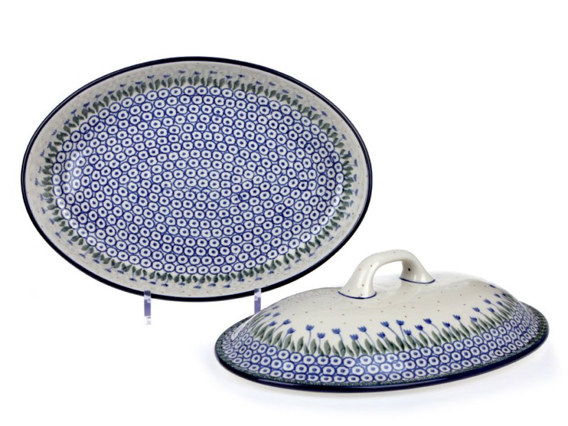Oval Baking Dish with Lid 31 cm (12")  Lily of the Valley