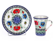 Cup with Saucer 0,13 l (4.3 oz)   Summer Flowers UNIKAT