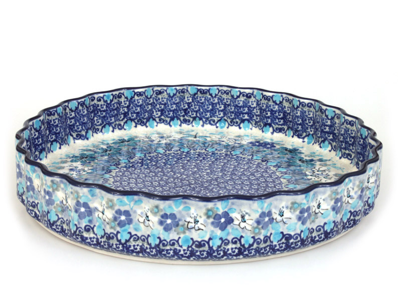 Pie Baking Dish 29 cm (11")   Blue Summer UNIKAT