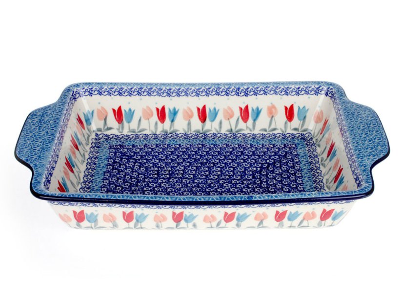 zapékací mísa  33 cm   Růžové tulipány