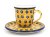 Moccatasse mit Untertasse 0,06 l   Gelb