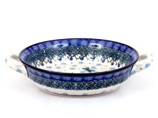 Auflaufform rund mit Henkel 25 cm   Libelle II