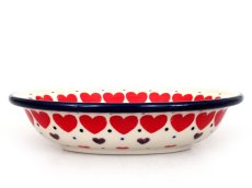 Soap Dish with Holes 14 cm (6") Red Hearts