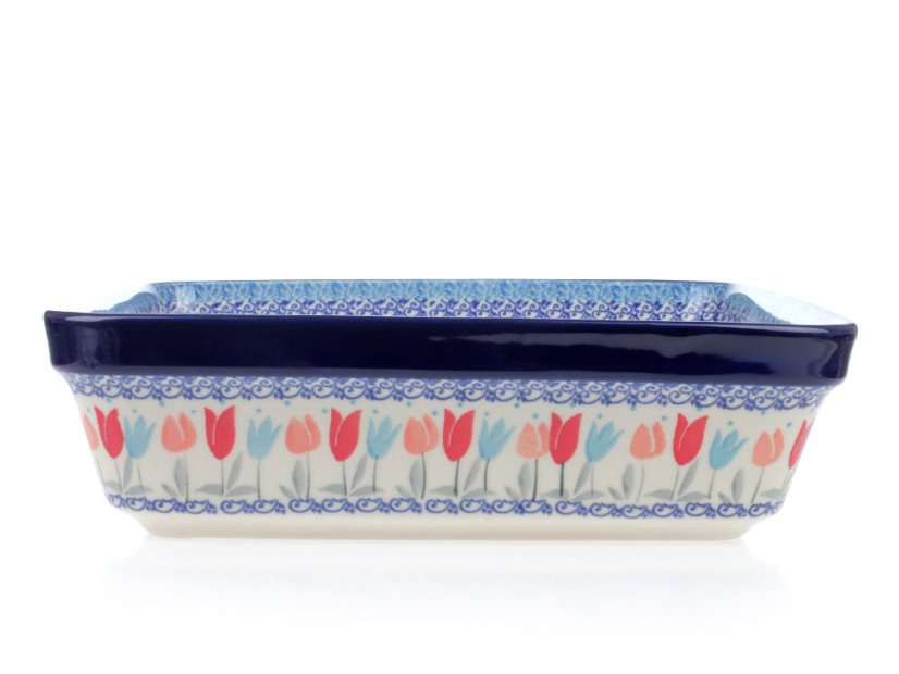 Square Baking Dish 27 cm (10")   Pink Tulips