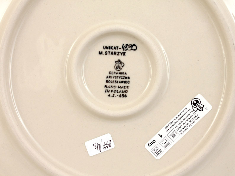 Shallow Plate 25 cm (10")   Titmouses in Winter UNIKAT