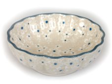 Wellenrandschale 12 cm   Schneeblumen