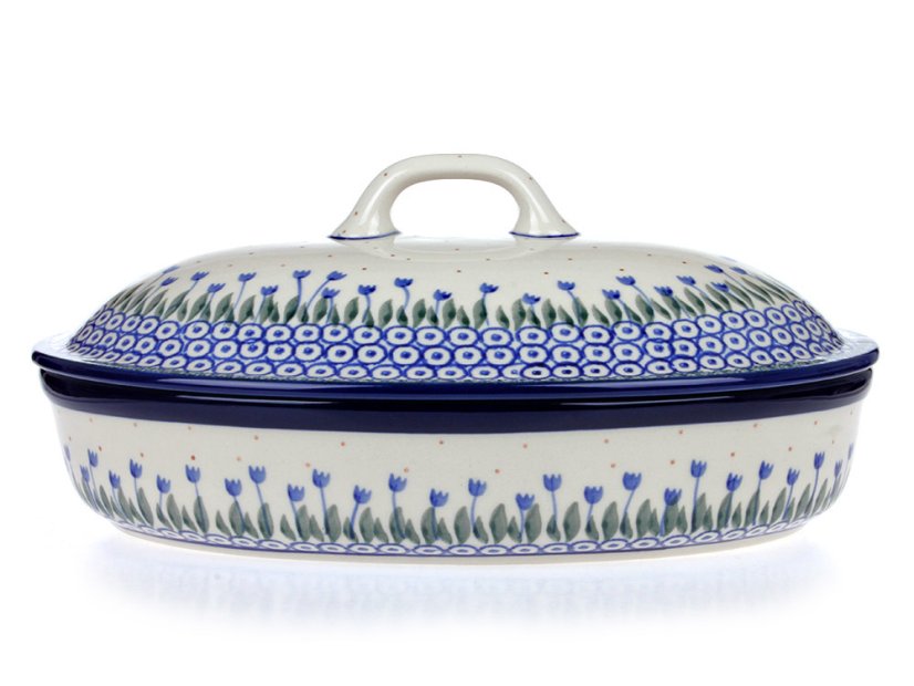 Oval Baking Dish with Lid 31 cm (12")  Lily of the Valley