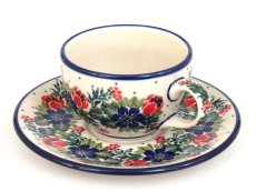 Tasse mit Untertasse 0,1 l   Blumenkranz