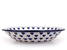 Suppenteller 21 cm   Blaue Herzchen