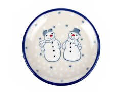 Teabag Plate 10 cm (4")   Snowmen