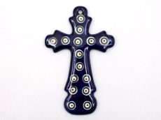 Wall Cross 19 cm Peacock